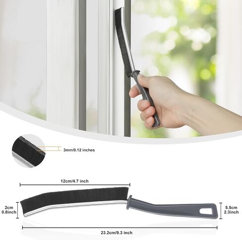 3 Pcs Crevice Cleaning Brush(Authentic Guarantee), Grout Cleaner, Scrub Brush, Stiff Angled Bristles, Shower Cleaner Brush, Multifunctional Gap Brush, for Bathroom, Kitchen, Tiles in Saudi Arabia