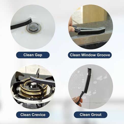3 Pcs Crevice Cleaning Brush(Authentic Guarantee), Grout Cleaner, Scrub Brush, Stiff Angled Bristles, Shower Cleaner Brush, Multifunctional Gap Brush, for Bathroom, Kitchen, Tiles in Saudi Arabia