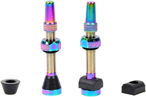 سيقان صمام بريستا للدراجة من سبيكة MBP بدون أنابيب مقاس 40 مم تناسب معظم الإطارات مع نوعين من الحلقات المتضمنة لكل جذع. (بقعة النفط) in Kuwait