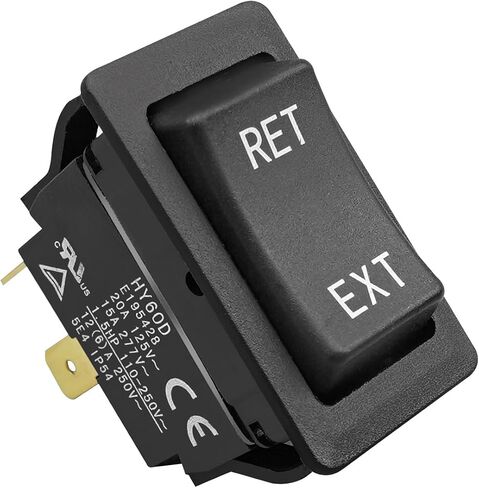 4 Pin Rocker Switch Replace HY60D, RET-EXT Push Button Switch 125VAC 20A, (ON)-Off-(ON) Pushbutton Switch in Saudi Arabia