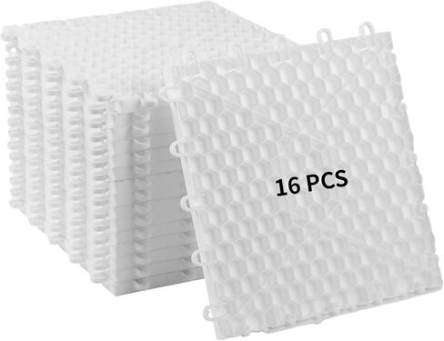 16 PCS Hockey Floor Tiles Mats, 9.8 x 9.8 Inches Dryland Synthetic Ice Tiles for Hockey Floor, Hockey Mats, Hockey Training Equipment Boards for Shooting Outdoor in Saudi Arabia