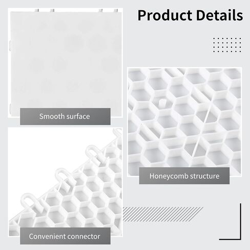 16 PCS Hockey Floor Tiles Mats, 9.8 x 9.8 Inches Dryland Synthetic Ice Tiles for Hockey Floor, Hockey Mats, Hockey Training Equipment Boards for Shooting Outdoor in Saudi Arabia