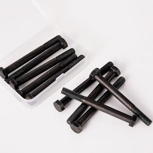 M8x 50mm Hex Head Screws Bolts, M8x1.25 Bolt,12.9 Grade Alloy Steel, Hexagon Head Bolts, Black Oxide Finish, Half Thread,Quantity 10 in Saudi Arabia