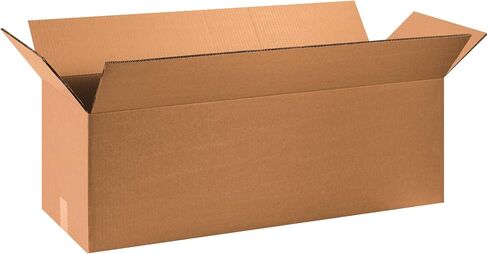 BOX USA 10 عبوات من صناديق الورق المقوى المموج مزدوجة الجدار شديدة التحمل، 91.44 سم طولًا × 30.48 سم عرضًا × 30.48 سم ارتفاعًا، كرافت، شحن، تعبئة وتحريك in Saudi Arabia