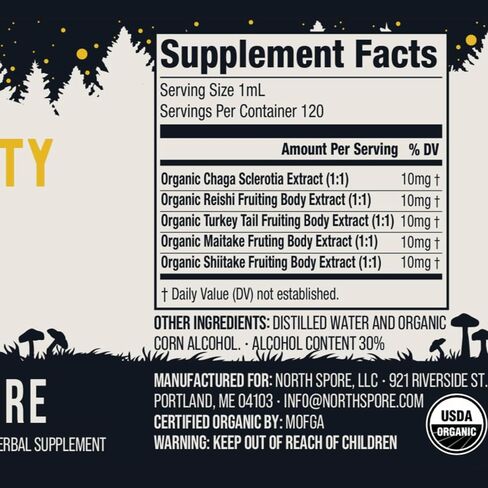 North Spore 4 oz. Organic Immunity Mushroom Tincture in Saudi Arabia