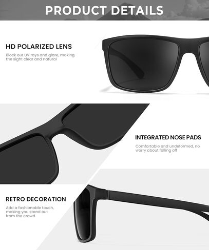 Polarized Sunglasses Men Women: Mens Sunglasses Sun Glasses for Driving Sports Fishing with UV Protection 3 Packs in Saudi Arabia