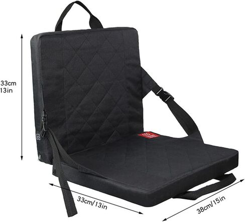 Asixxsix Portable Folding Heated Seat Cushion, USB Powered Adjustable Pad Heated Memory Foam Backrest Cushion for Winter, Outdoor, Stadium Hunting in Saudi Arabia