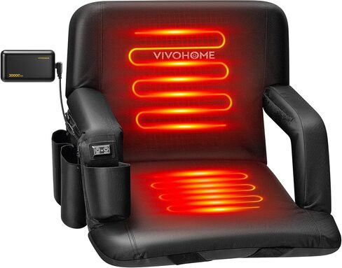 مقاعد استاد VIVOHOME المُدفأة مع بنك طاقة بقوة 20000 مللي أمبير في الساعة، وكراسي تبييض مع منفذ شحن سريع 12 فولت 20 وات PD من النوع C، و3 مستويات من الحرارة، ونظام الحماية من الحرارة الزائدة NTC in Saudi Arabia