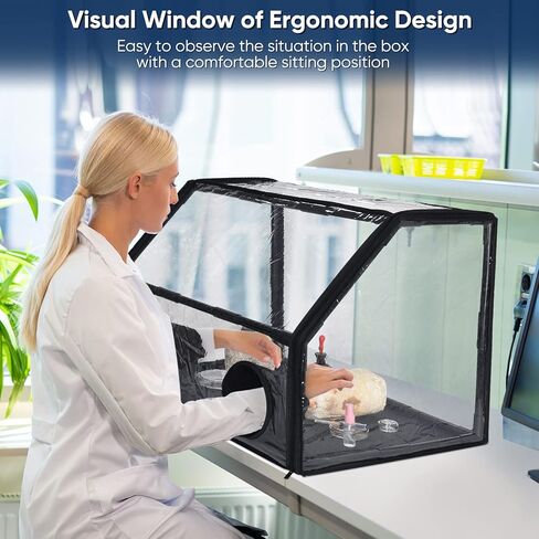 ZZM Still Air Box Mycology Mushroom Grow Kit, Sturdy Laminar Flow Hood for Mycology Supplies/Mushroom Grow Bags/Home Scientists/Mushroom Growers in Kuwait