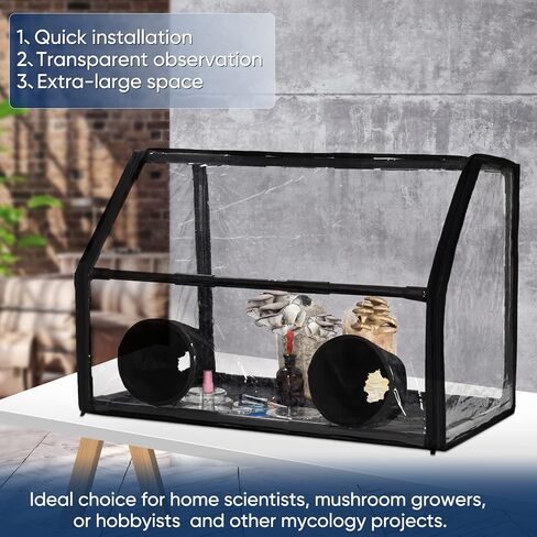 ZZM Still Air Box Mycology Mushroom Grow Kit, Sturdy Laminar Flow Hood for Mycology Supplies/Mushroom Grow Bags/Home Scientists/Mushroom Growers in Kuwait