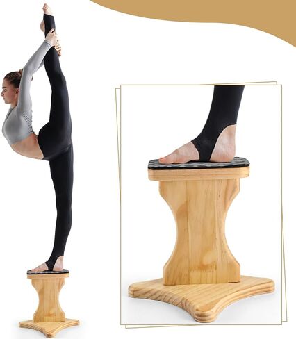 Cheer Balance Trainer 12.4 x 13.4 Inch Cheer Flyer Stand Wooden Cheerleading Balance Trainer Essentials Rotating Cheer Equipment for Adult Promote Flexibility Core Strength Coordination in Saudi Arabia