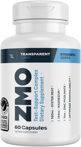 Transparent Labs ZMO - Muscle Builder for Men & Women with Zinc, Magnesium Glycinate, & Oyster Powder for Muscle Recovery - 60 Count in Kuwait