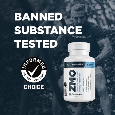 Transparent Labs ZMO - Muscle Builder for Men & Women with Zinc, Magnesium Glycinate, & Oyster Powder for Muscle Recovery - 60 Count in Kuwait