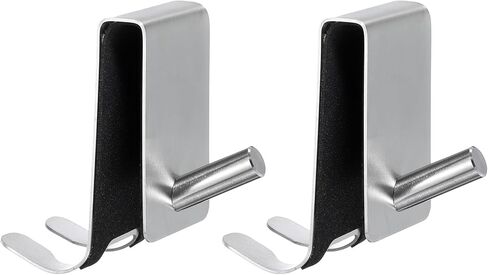 uxcell 2 Pcs Shower Door Hooks, 3 Inch Stainless Steel Extended Over Door Hooks Double Side Glass Door Hook Shower Towel Hooks for Frameless Glass Shower Door, Silver in Saudi Arabia