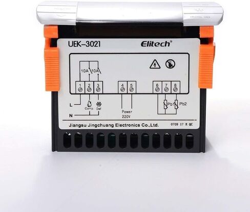 Elitech EK-3021 وحدة تحكم في درجة الحرارة لوحة قابلة للمس ترموستات مع جهاز استشعار للولايات المتحدة الأمريكية وكندا 110 فولت رمادي in Kuwait