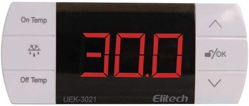 Elitech EK-3021 وحدة تحكم في درجة الحرارة لوحة قابلة للمس ترموستات مع جهاز استشعار للولايات المتحدة الأمريكية وكندا 110 فولت رمادي in Kuwait