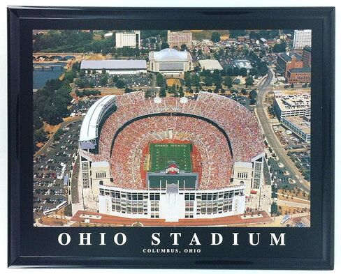 Ohio State Buckeyes Columbus Stadium - Framed Print from Dramatic Aerial Photograph - Treasured Collector Lithograph of Iconic Landmark! in Saudi Arabia
