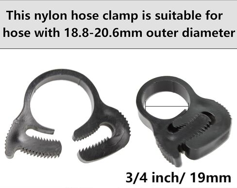 30PCS 1/2 Inch Plastic Hose Clamps, Heavy Duty Double Snap Grip Nylon Hose Clamps (12.3-14mm) in Saudi Arabia