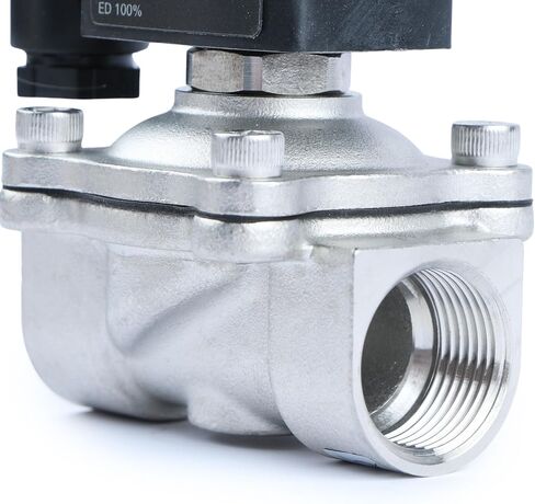 U.S. Solid 3/4" Stainless Steel Solenoid Valve - 110V AC, Normally Closed, 10 Bar Electric Valve for Water, Air, Diesel in Saudi Arabia