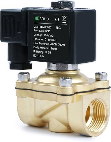 U.S. Solid 3/4" Stainless Steel Solenoid Valve - 110V AC, Normally Closed, 10 Bar Electric Valve for Water, Air, Diesel in Saudi Arabia