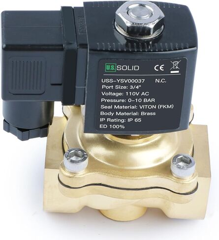 U.S. Solid 3/4" Stainless Steel Solenoid Valve - 110V AC, Normally Closed, 10 Bar Electric Valve for Water, Air, Diesel in Saudi Arabia
