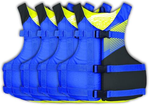 Stohlquist Universal Fit Adult Life Jacket PFD (2 and 4 Pack) Coast Guard Approved for Men and Women 90+ lbs, Lightweight Neoprene and Adjustable, Ideal for Boating, Kayaking & Water Sports in Saudi Arabia