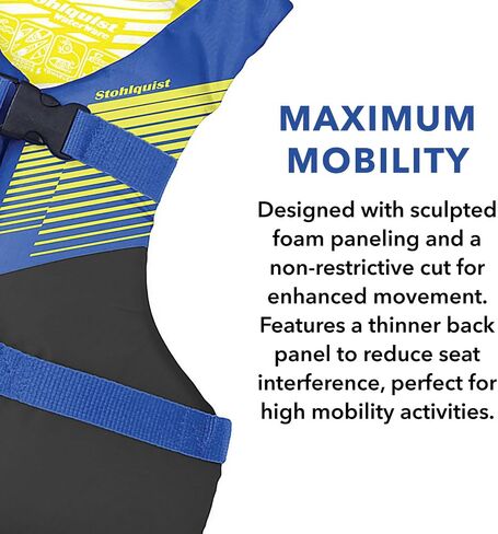 Stohlquist Universal Fit Adult Life Jacket PFD (2 and 4 Pack) Coast Guard Approved for Men and Women 90+ lbs, Lightweight Neoprene and Adjustable, Ideal for Boating, Kayaking & Water Sports in Saudi Arabia
