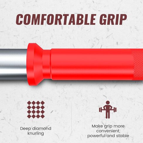 5FT/6FT Olympic Barbell 350LBS Capacity for Strength and Weightlifting Training, for 1 Inch Plates Olympic Bar Barbell for Squat, Curl, Deadlift, Bench Press, Overhead Press, Hip Thrust in Kuwait