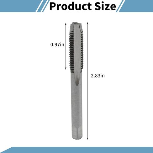 M8 x 1 mm Straight Fluted Machine Tap w/ H2 Tolerance, Metric Machine Tap High Speed Steel 3 Straight Flutes Screw Thread Tap for Repairing Damaged Thread or Making New Thread (2PCS) in Saudi Arabia