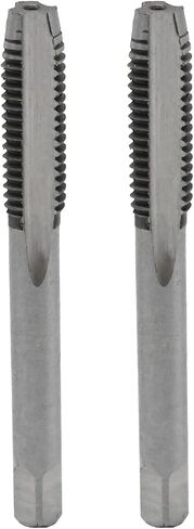 M8 x 1 mm Straight Fluted Machine Tap w/ H2 Tolerance, Metric Machine Tap High Speed Steel 3 Straight Flutes Screw Thread Tap for Repairing Damaged Thread or Making New Thread (2PCS) in Saudi Arabia