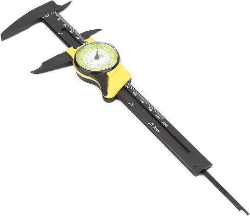 فرجار قرص رنيه، نطاق قياس 0-150 مم، أداة قياس مسطرة رنيه بلاستيكية احترافية لعمال الميكانيكين وعمال الخشب وقياس مجوهرات الأعمال الخشبية (أبيض) in Kuwait