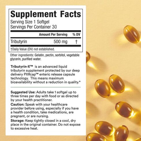 Healthy Gut Tributyrin-X | Histamine and Leaky Gut Support | 99% Pure w/Zero Odor | 30 Servings in Saudi Arabia