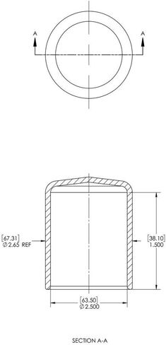 Caplugs VC-2500-24 VC Series – Plastic Round Cap 50 Pack, Black Vinyl, 2.5" W x 1.5" L Protective Closures, Thread Protectors, Dust and Moisture Seals, Masking, Plating, Color Coding (99190242) in Saudi Arabia