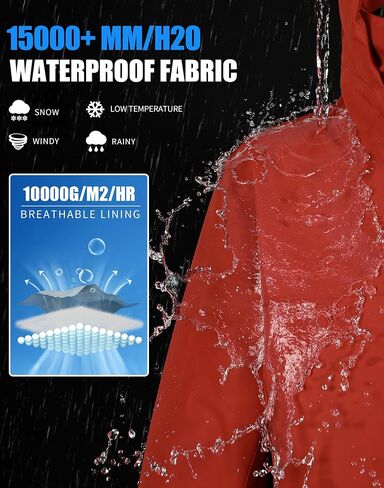 Pioneer Camp Men's Waterproof Ski Jacket Insulated Winter Snow Coat Warm Windproof Mountain Snowboard Hooded Raincoat Gear in Saudi Arabia