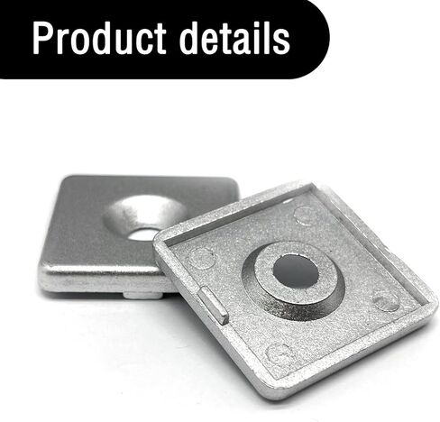 4 pcs M8 Hole 4040 Series European Standard T-Slot Profile End Cap with M8 Mounting Screws,Aluminum Alloy End Cover Plate Metal Cover for Industrial,Fish Tank Rack, Silver in Kuwait