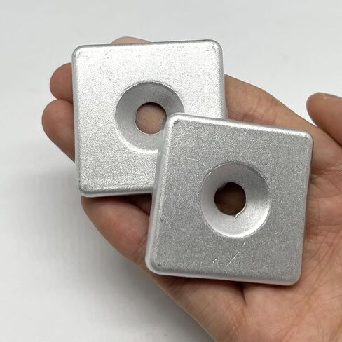 4 pcs M8 Hole 4040 Series European Standard T-Slot Profile End Cap with M8 Mounting Screws,Aluminum Alloy End Cover Plate Metal Cover for Industrial,Fish Tank Rack, Silver in Kuwait