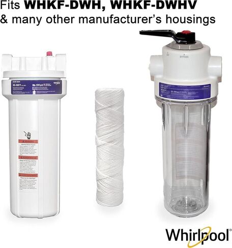 فلتر بديل لترشيح المنزل بالكامل ذو سعة قياسية WHIRLPOOL (عبوتان) WHKF-GD05 (قد تختلف العبوة) in Kuwait