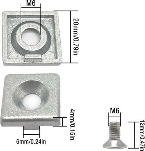 4 قطع M8 Hole 4040 سلسلة أوروبية قياسية على شكل حرف T مع براغي تثبيت M8، غطاء معدني من سبائك الألومنيوم للأغراض الصناعية، رف خزان الأسماك، فضي in Kuwait