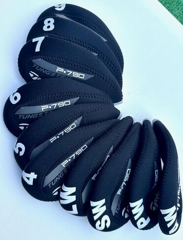 Golf Iron Covers for P790 Irons - One Set of Ten Covers - 4- AW, Black in Saudi Arabia