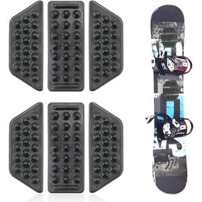 2Sets of 6pcs Stomp Pad, Clear Anti-Skidding Snowboard Stomp Pads Skis Board Grip Pad Mat for Snowboarding Snow Board Accessories
