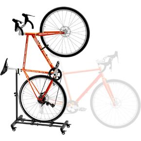 Sttoraboks Vertical Bike Stand, Freestanding Indoor Bike Storage Rack Upright Bicycle Floor Stand Indoor Bike Holder with Adjustable Height for Garage & Apartment - for Wheels Sizes up to 29"