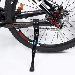 Adjustable Bike Kickstand- Center Mount Aluminum Alloy Bicycle Stand Bike Medium Support for 22 24 26 28 Inch Mountain Bike/Road Bicycle/Adult Bike/Sports Bike
