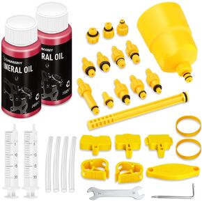 Brake Bleed Kit for Shimano, TEKTRO Hydraulic Disc Brakes, Including High Performance Mineral Brake Fluid (120ml).