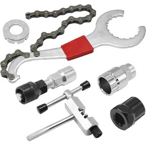 6 Pcs Bicycle Repair Tools Kit, Bike Cassette Removal Tool, Sprocket Removal Tools Sprocket Remover for Mountain Bike, Road Bike