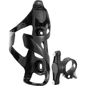 Bike Water Bottle Cage, Ultra-Light Full Carbon Fiber Drink Water Bottle Cage Holder Brackets for Cycling, Compatible with Mountain Road Bike Electric Bike ebike Scooter (1 Set)