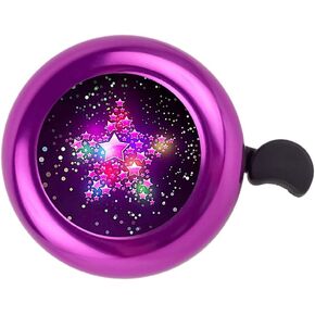 Kids Bike Bell, Aluminum Bicycle Bell for Kids Girls Toddlers Gifts, Cute Clear Sound Children's Bike Accessories Bell Ring, Adjustable Size Lovely Bike Horn Purple
