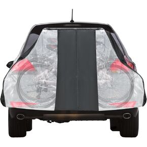 Bike Cover for Transport On Rack, Outdoor Transport Bike Cover for 2 Bicycles, Heavy Duty Tear Proof Waterproof Outdoor Bike Cover, Visible Tail Lights