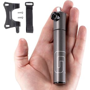 مضخة إطار دراجة صغيرة من GIYO صمام Schrader & Presta لـ MTB 80 PSI أسطوانة تلسكوبية جميع المعادن باستخدام الحاسب الآلي المحمولة مضخة دراجة صغيرة قفل صمام آمن لسهولة الضخ | تايوان صنع GM043
