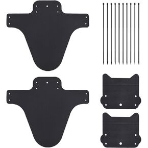 BlingKingdom 2pcs Mountain Bike Fender, Front and Rear Compatible Bicycle Mudguard, Fits 26", 27.5", 29", Plus Size and Fat Bike Wheel Sizes (Black)
