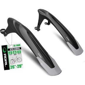 RBRL Bike Fender Set Adjustable MTB Mud Guard, Thicken and Widen Universal 24-29 inch Bicycle Fenders, Full-Suspension Bike/Ebike/Mountain Bike Fenders, Against Splashing Water and Dust